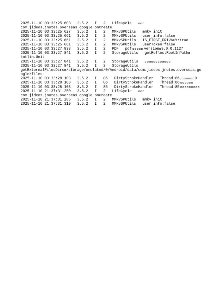 2025 11 10 - Log | PDF