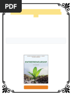 ENTREPRENEURSHIP 第5版 Entrepreneurship 5th Edition ISBN 9781119563228, 1119563224 Free