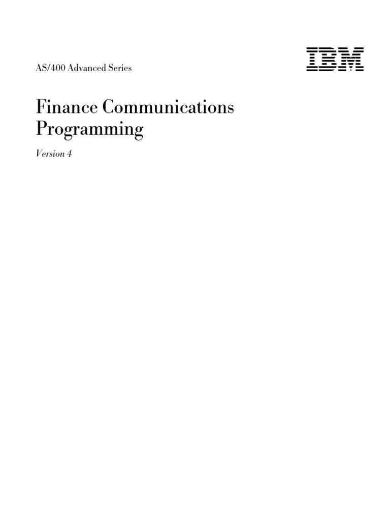 AS/400 Finance Communications Guide | PDF | Ibm Rpg | Computer Architecture