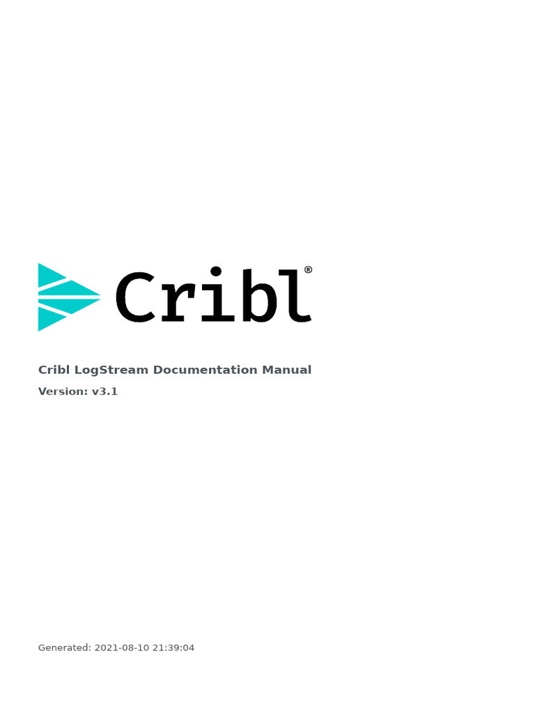 Cribl Docs 3.1 202108102139072 | PDF | Computing | Information ...