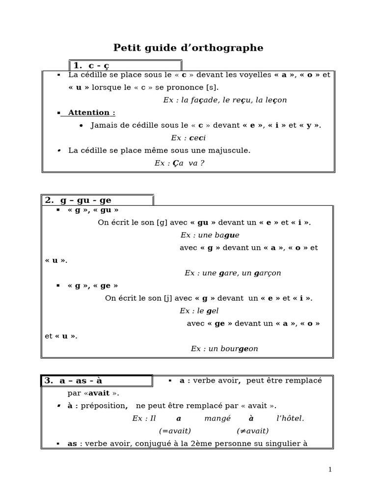 Guide pratique de l'orthographe française | PDF | Pronom | Adverbe