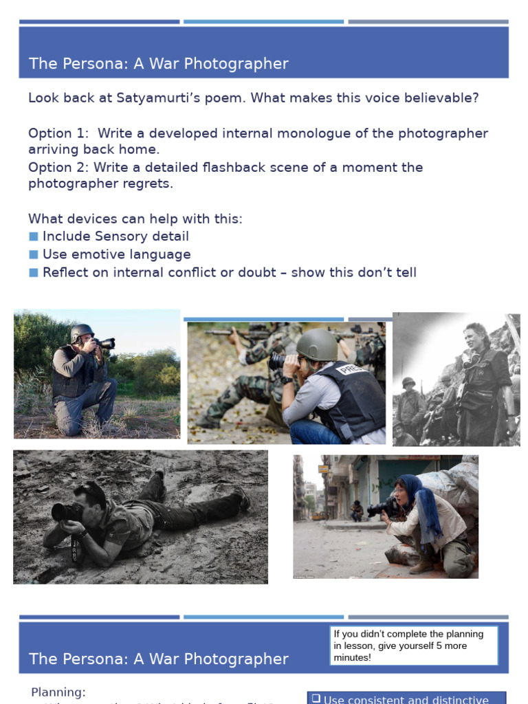 War Photographer's Emotional Journey | PDF | Narrative