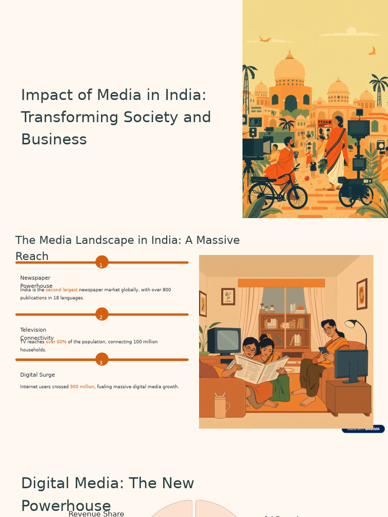 Impact of Media in India - Transforming Society and Business | PDF