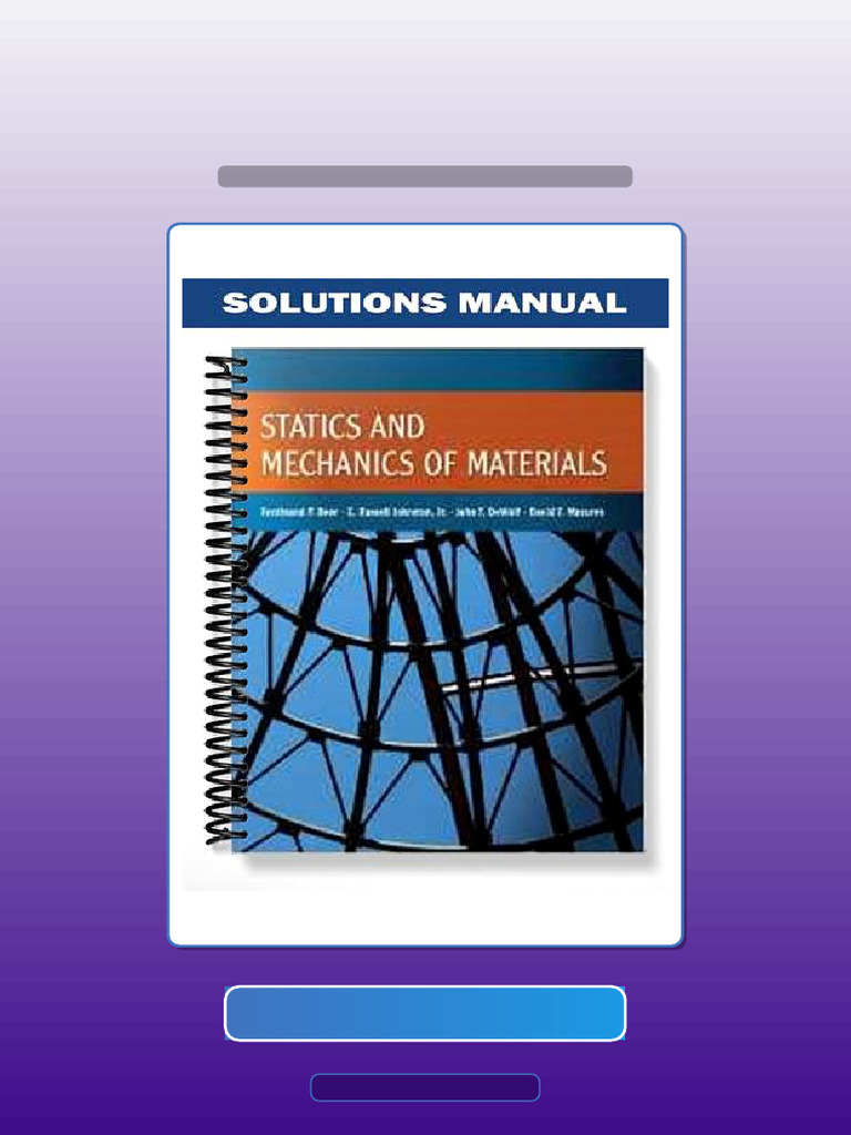 Statics and Mechanics of Materials 1st Edition by Beer Test Bank | PDF ...