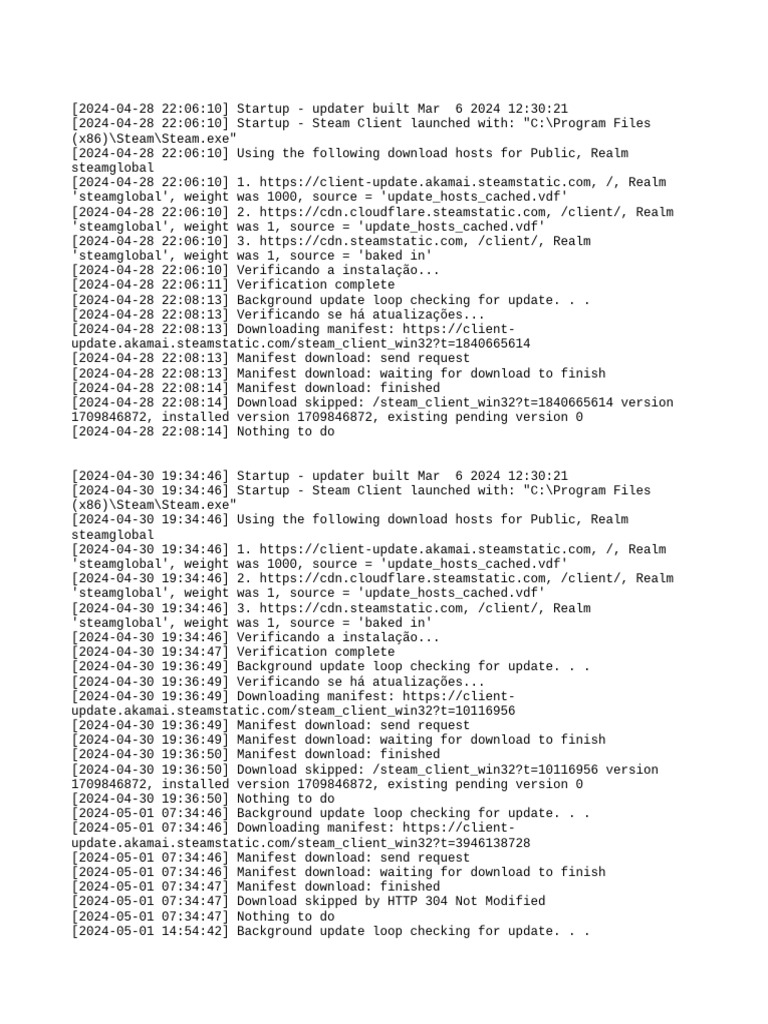 Steam Client Update Log April 2024 | PDF | Cache (Computing ...