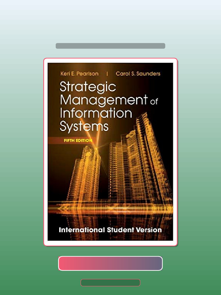 Strategic Management of Information Systems International Student ...