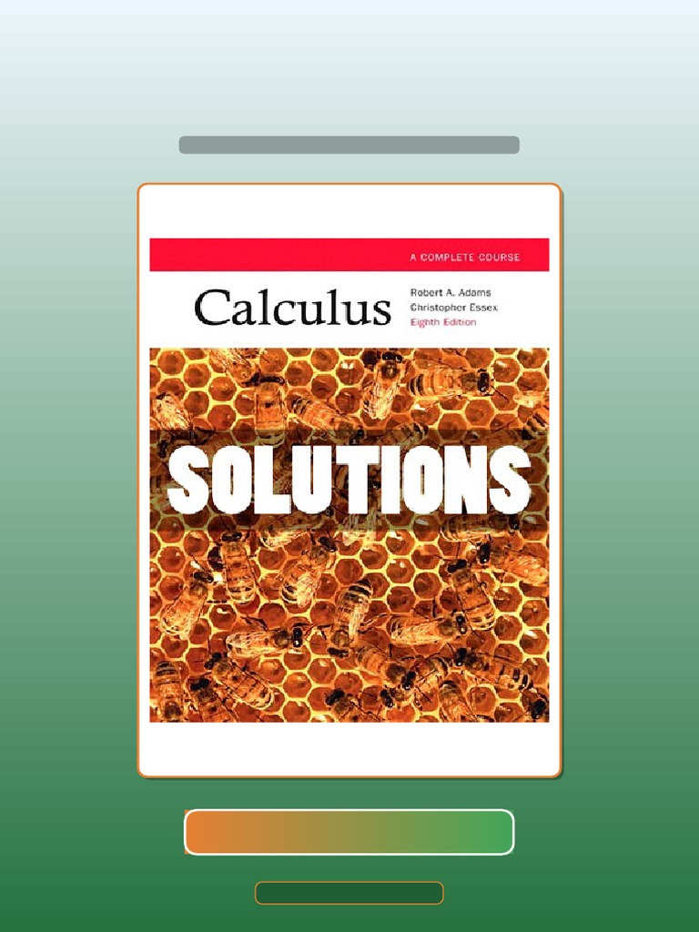 Test Bank of Calculus a Complete Course 8 Ed Adams eBook and TestBank ...