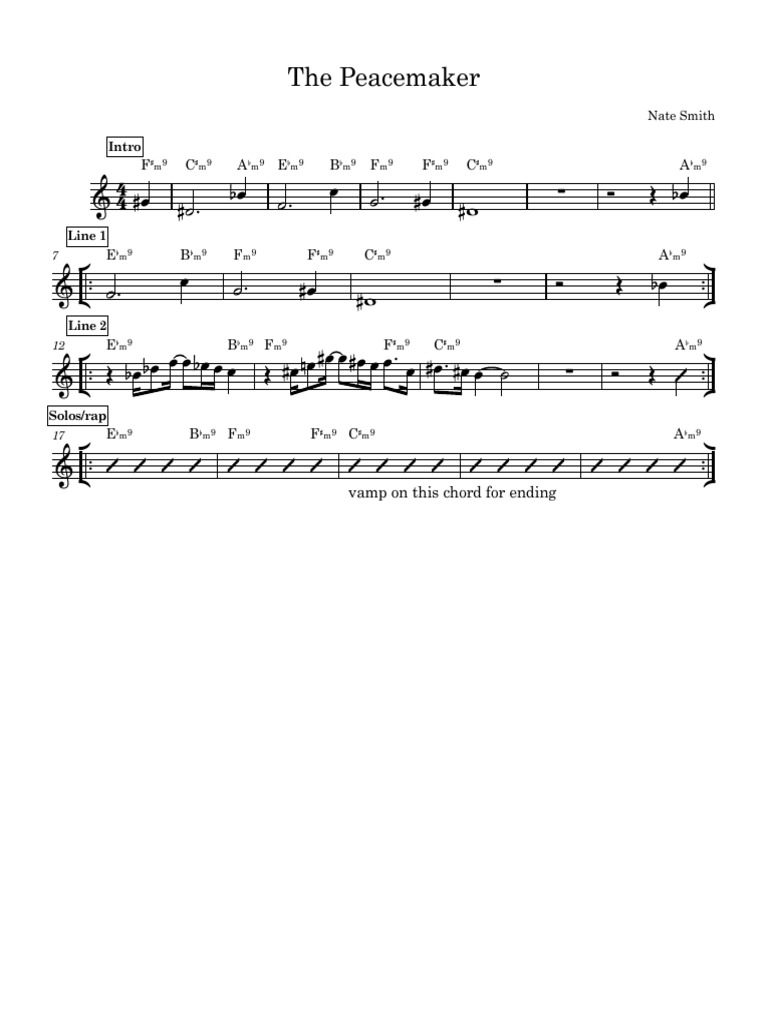 Peacemaker Chord Progressions Guide | PDF