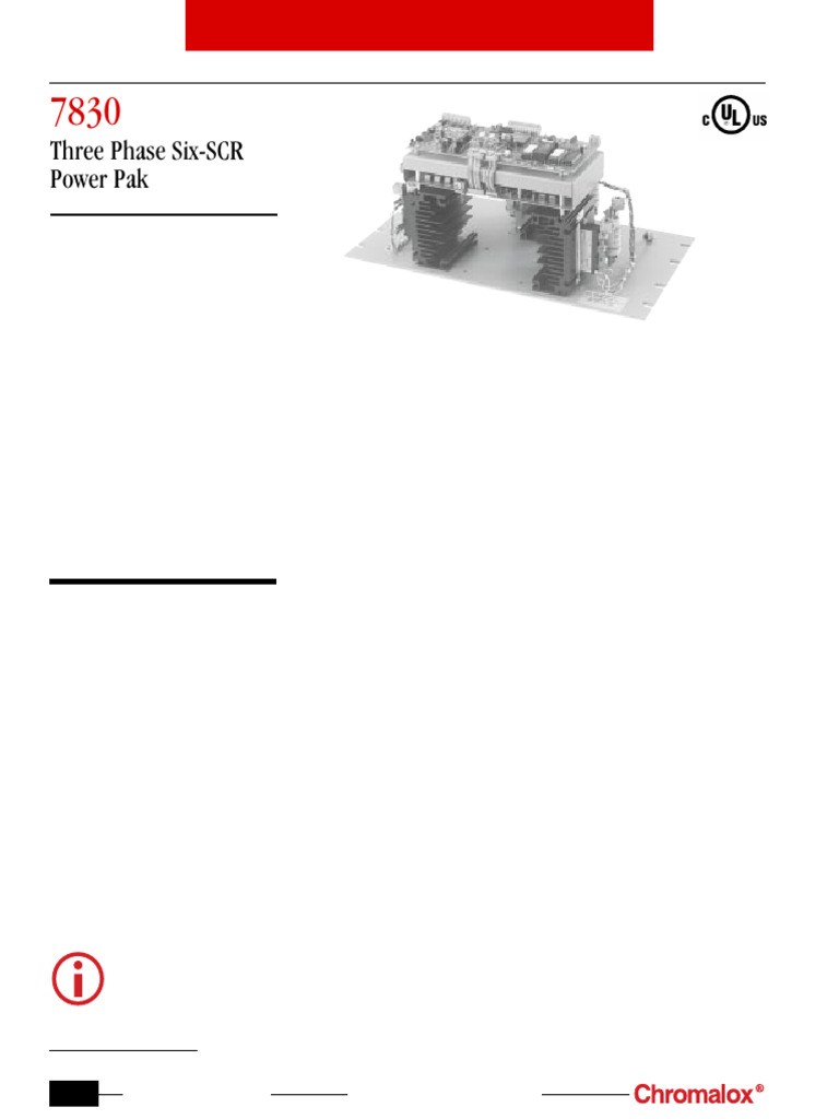 7830 Three Phase SCR Power Controller | PDF | Amplifier | Power Engineering