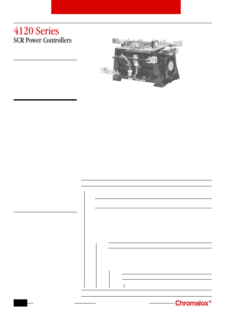 4120 SCR Power Controller Overview | PDF | Electromagnetism ...