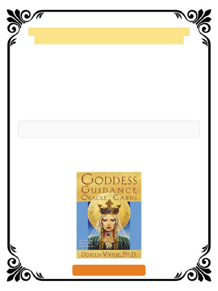 Goddess Guidance Oracle Cards Doreen Virtue Ebook Uploaded PDF Version ...