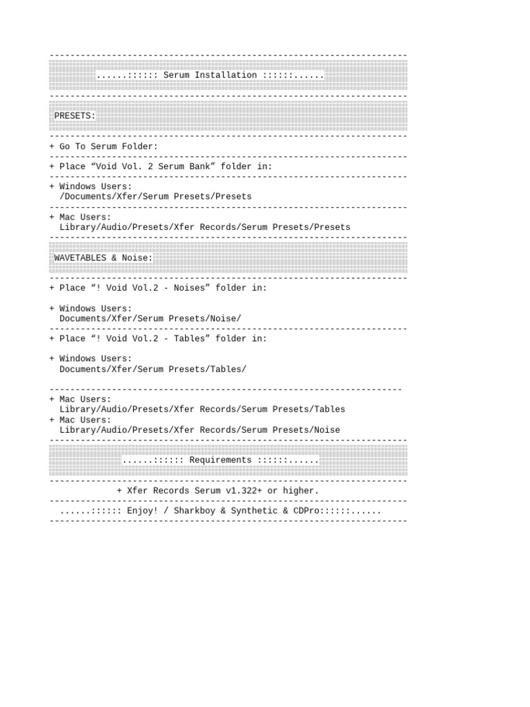 !! Installation & Requires - Read Me !! | PDF