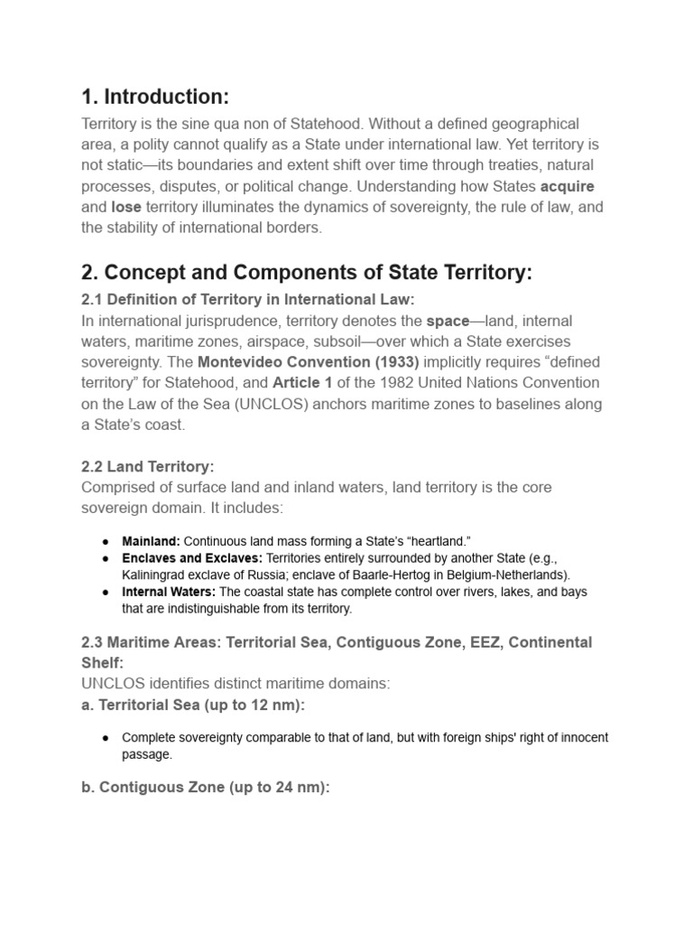Understanding State Territory Dynamics | PDF | Territorial Waters ...