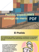 Pedido mercancías: expedición entrega