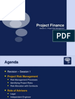 Project Finance: Session 2 - Project Risk Management