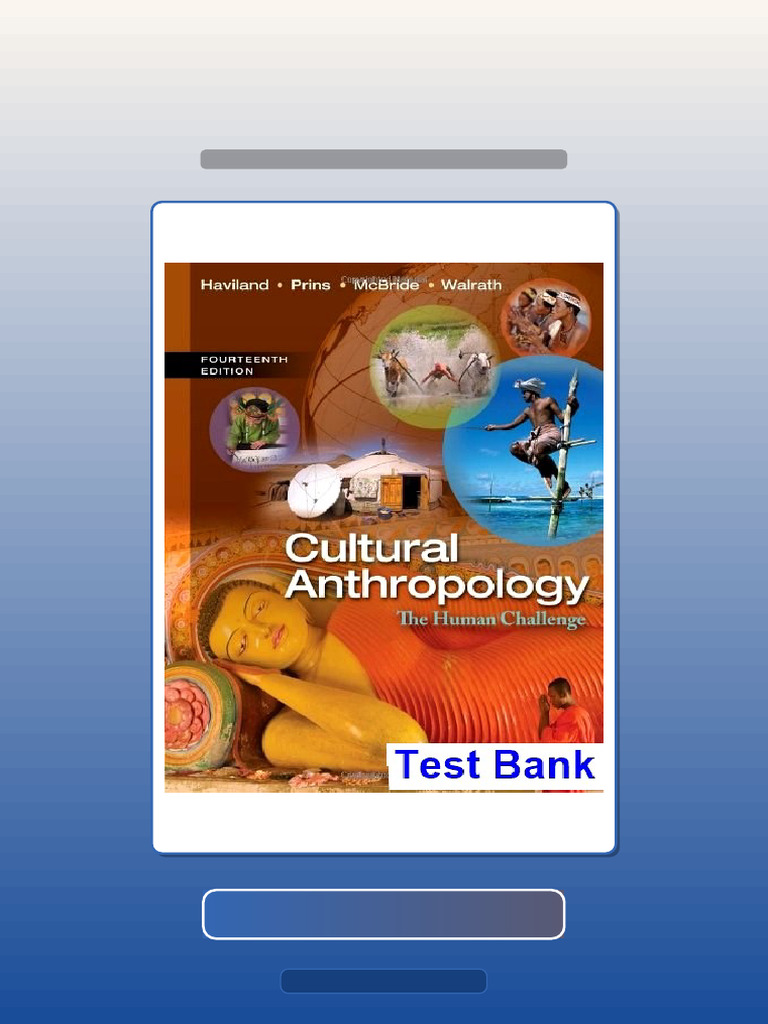 Test Bank For Cultural Anthropology The Human Challenge 14th Edition ...