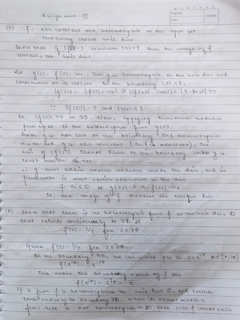 Complex Analysis Assg3 | PDF