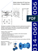 Watts Industries FC Cast Iron Check Valve - 65mm Flange