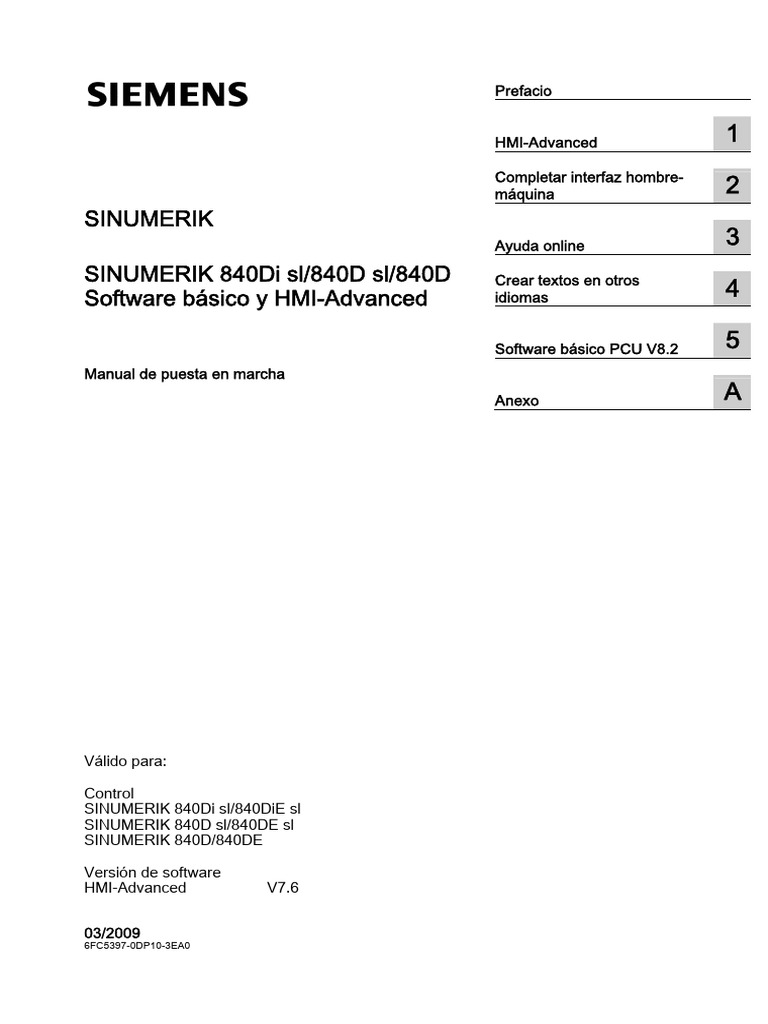 Manual HMI-Advanced y SINUMERIK 840D | PDF | Software | Tarjeta de memoria