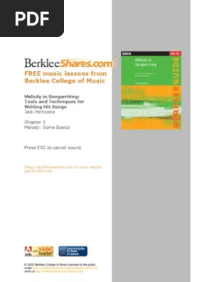 Berklee College Of Music Tools An Techniques For Writing - 