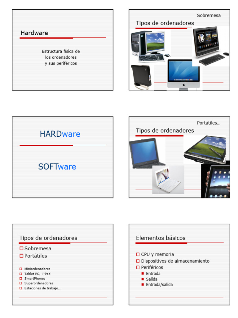 Componentes y Tipos de Hardware Informático | PDF | Hardware de la ...