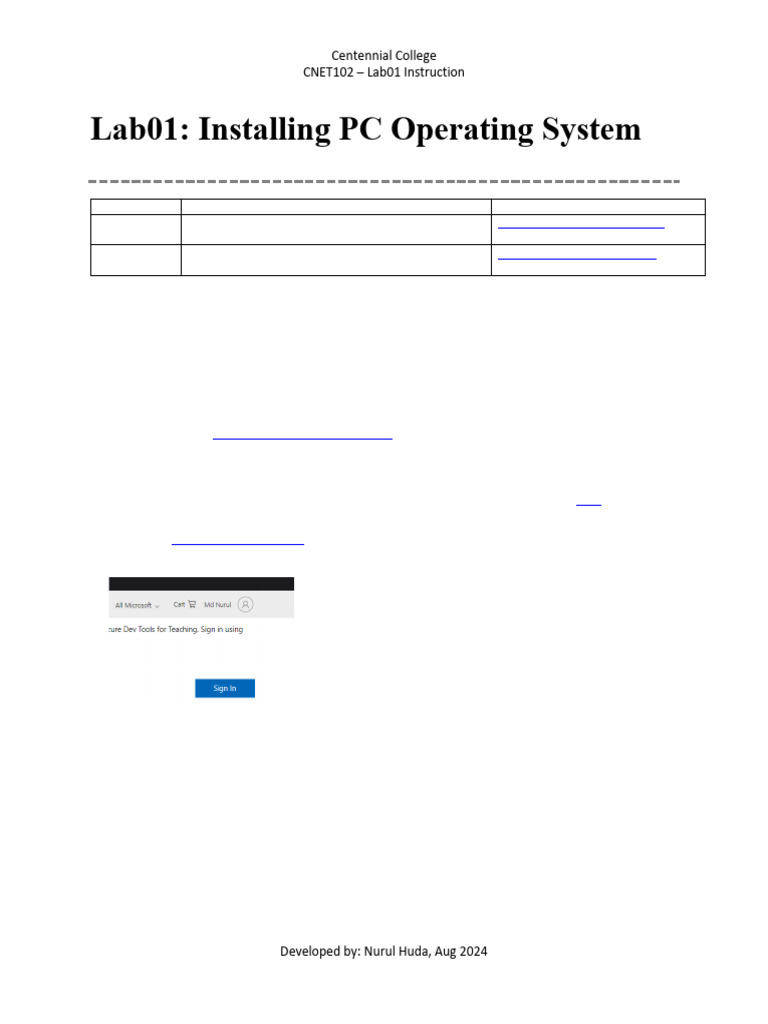 PC OS Installation Lab Guide | PDF | Windows 10 | Microsoft Windows
