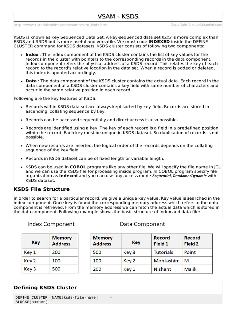 05 - Vsam - KSDS | PDF | Software | Computer Engineering