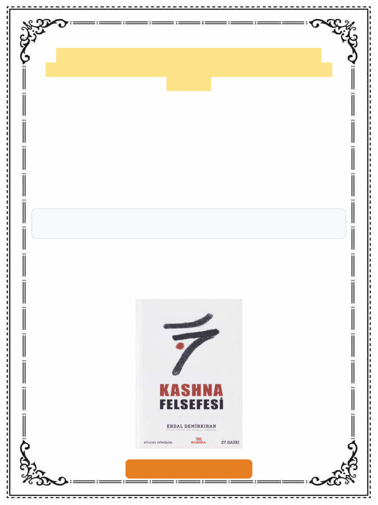Kashna Felsefesi 27th Edition Erdal Demirkıran ebook entire content ...