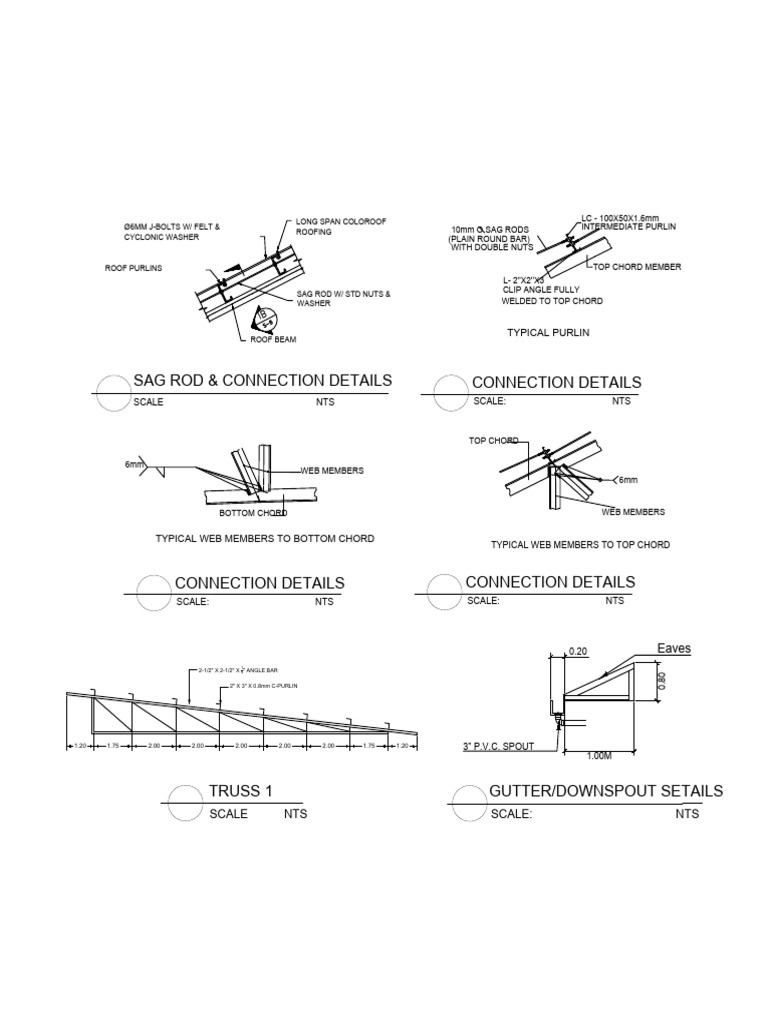 Long Span Coloroof Roofing Details | PDF | Truss | Structural Engineering