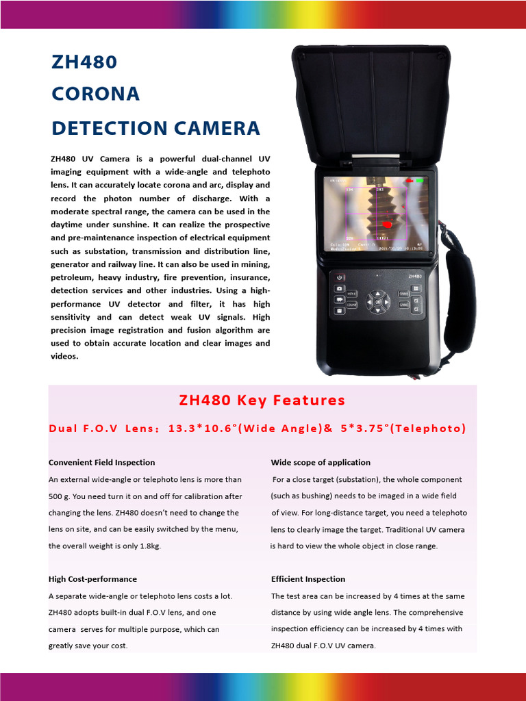 Zh480 Corona Detection Camera | PDF | Ultraviolet | Camera