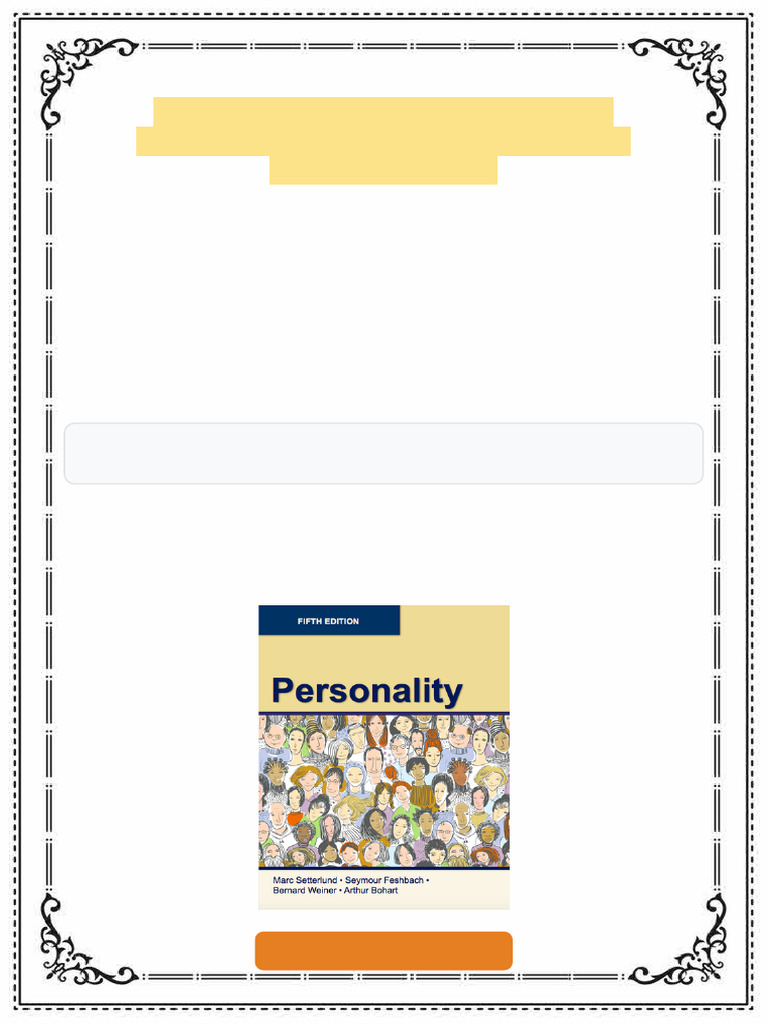 (eBook PDF) Personality 5th Edition by Setterlund, Marc ebook full pdf ...