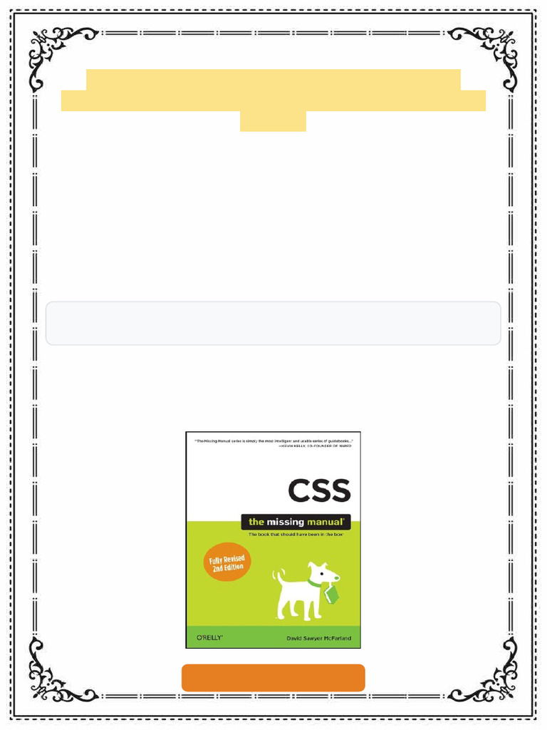 CSS The Missing Manual David Sawyer Mcfarland Ebook Downloadable PDF ...