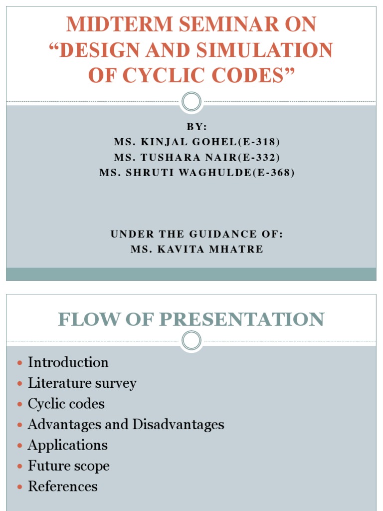 Cyclic Codes | PDF | Teaching Methods & Materials