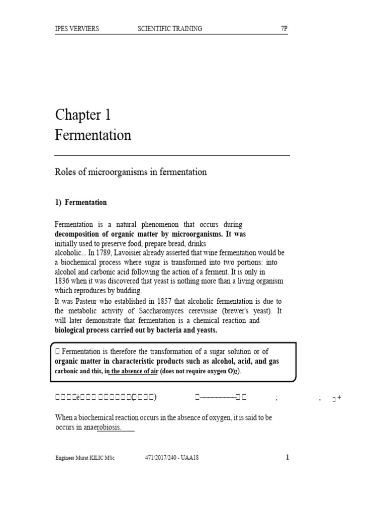 1-fermentation | PDF | Fermentation | Microorganism