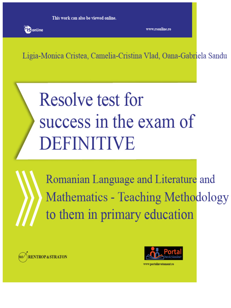 Final Exam Test for Romanian Language & Math | PDF | Essays | Word