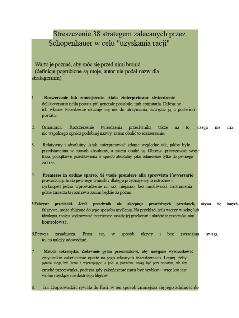 Sztuka Posiadania Racji | PDF