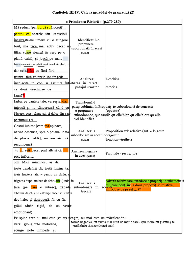 Întrebări de Gramatică Sido Corectate | PDF