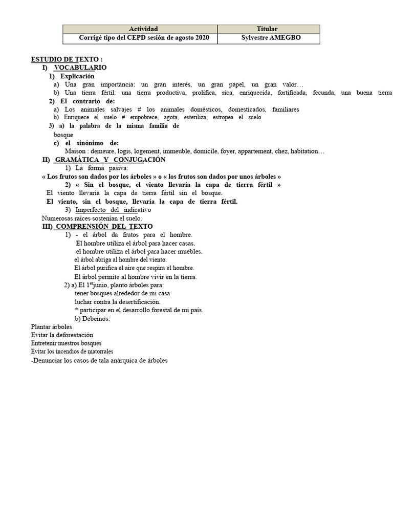 Corrección Tipo CEPD 2020 | PDF