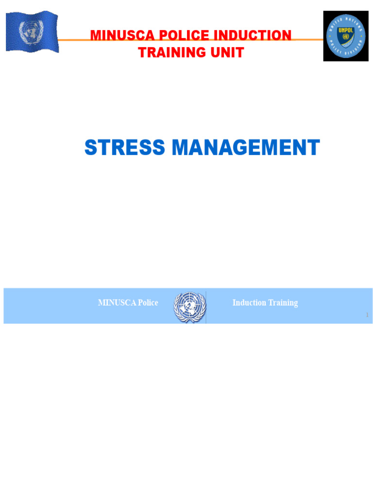 Stress Management for MINUSCA Police | PDF | Stress (Biology) | Aggression