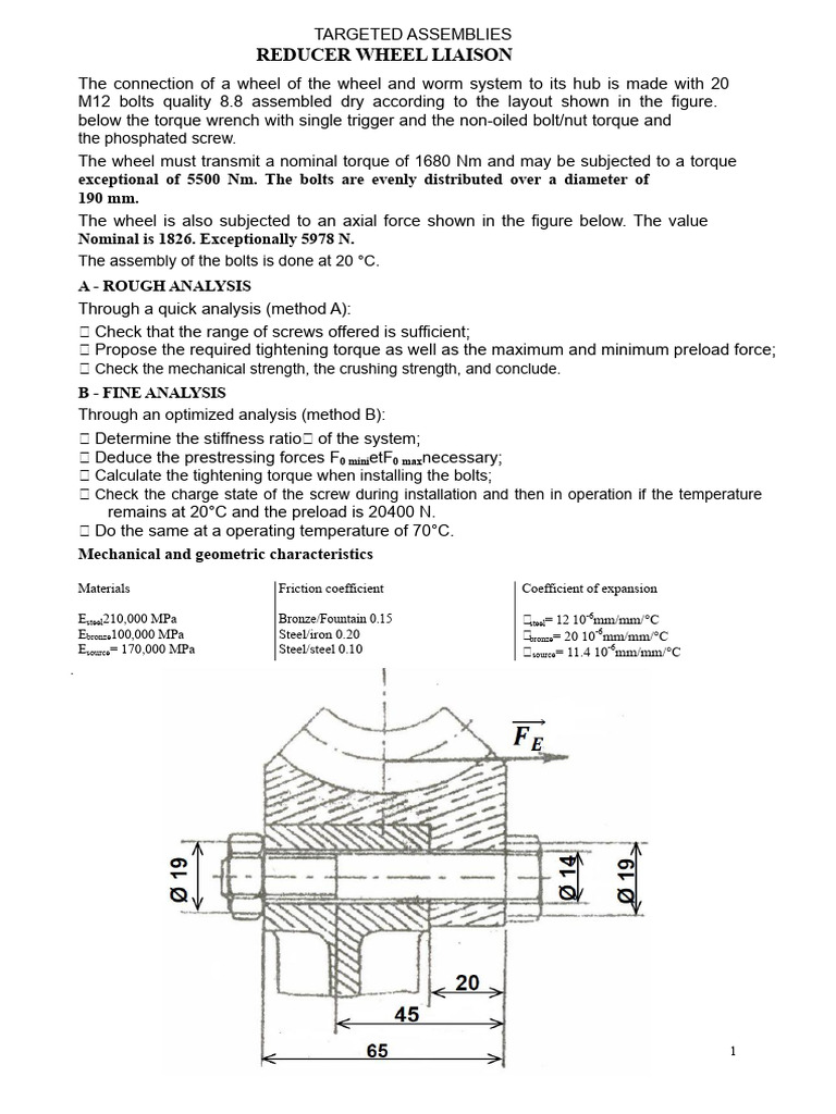 Wheel Hub Torque and Assembly Analysis | PDF | Screw | Mechanics