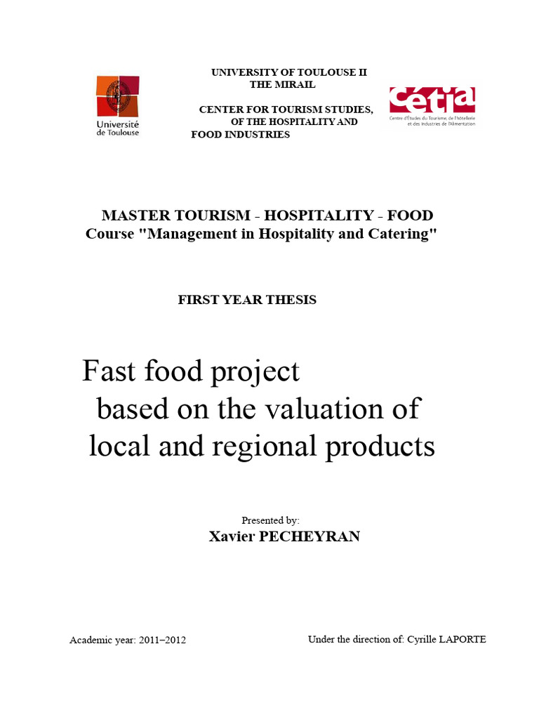 Fast Food Concept with Local Products | PDF | Restaurants | Fast Food