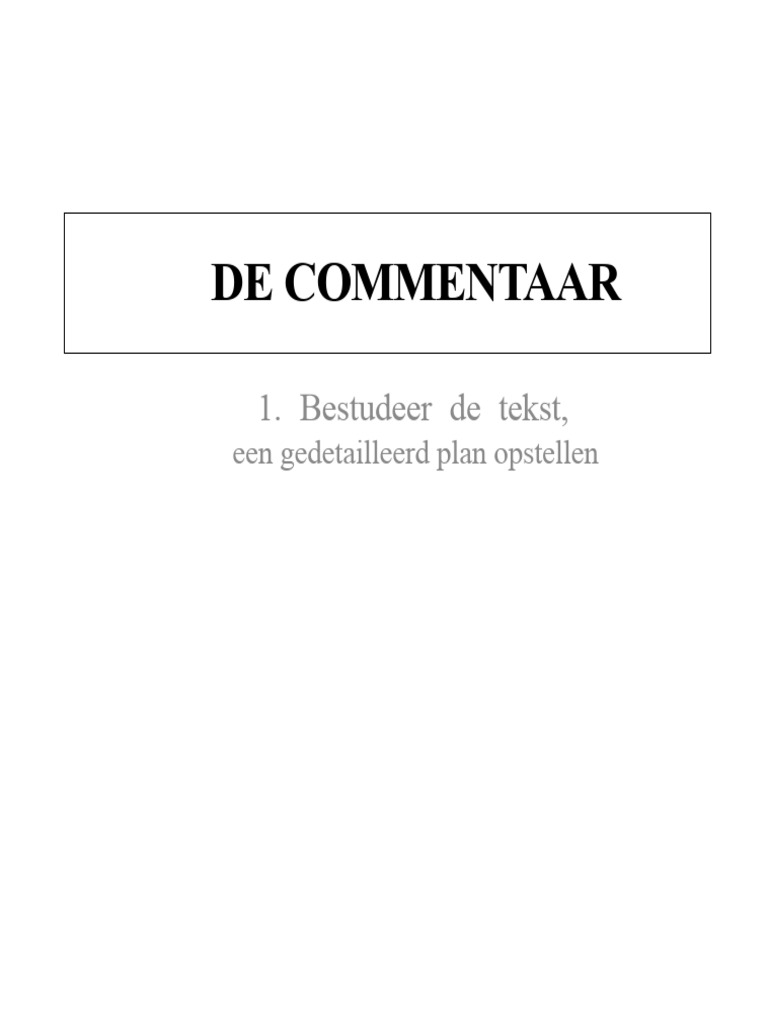 De Commentaar | PDF