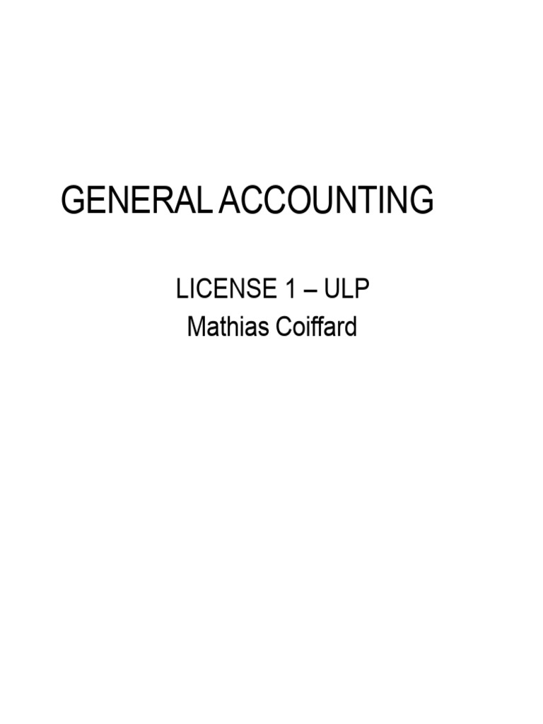 General Accounting Course Overview | PDF | Debits And Credits | Balance ...