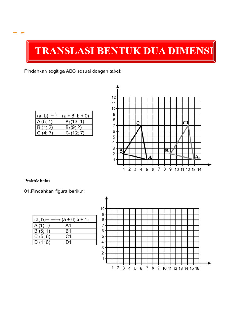 Translasi Figura Dua Dimensi dalam Koordinat | PDF