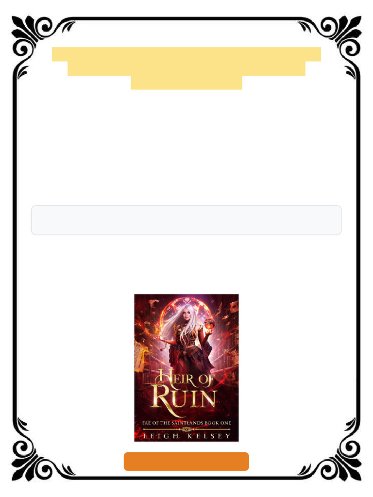 Heir of Ruin Fae of The Saintlands 1 1st Edition Leigh Kelsey Ebook ...