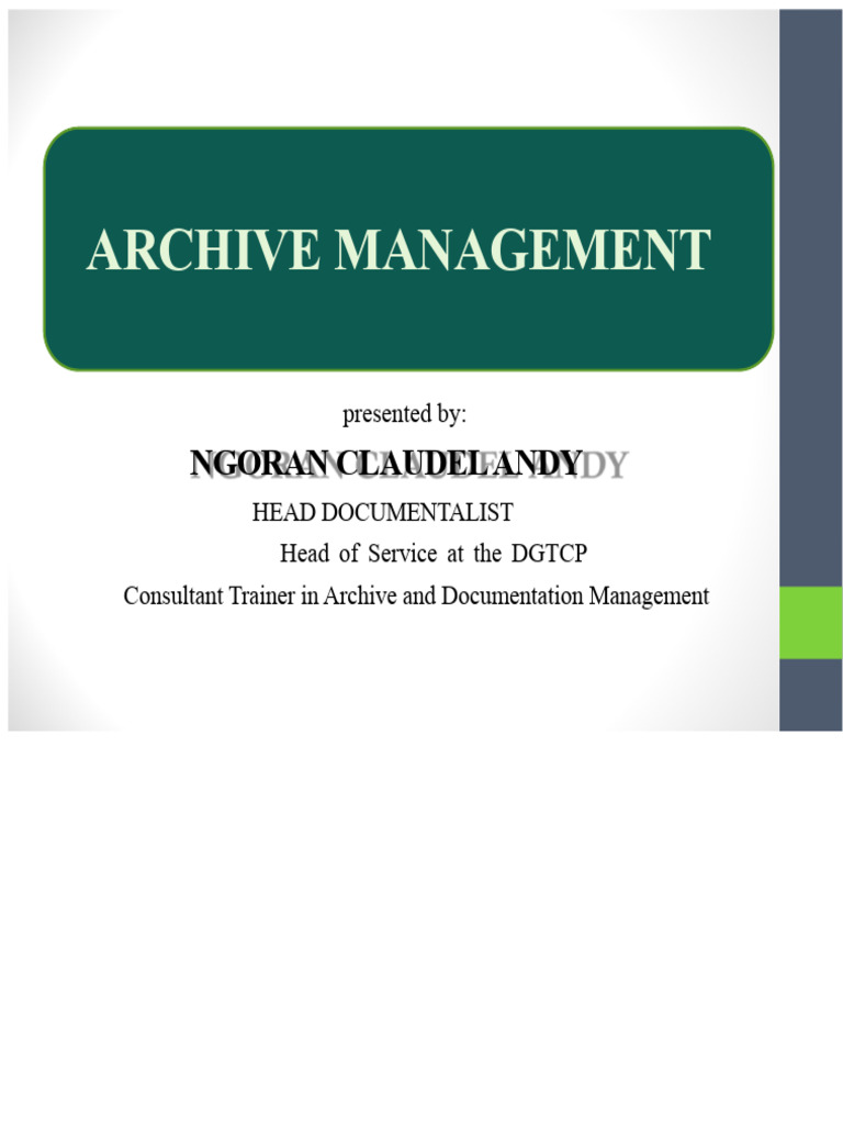 Archive Management | PDF | Archive | Document