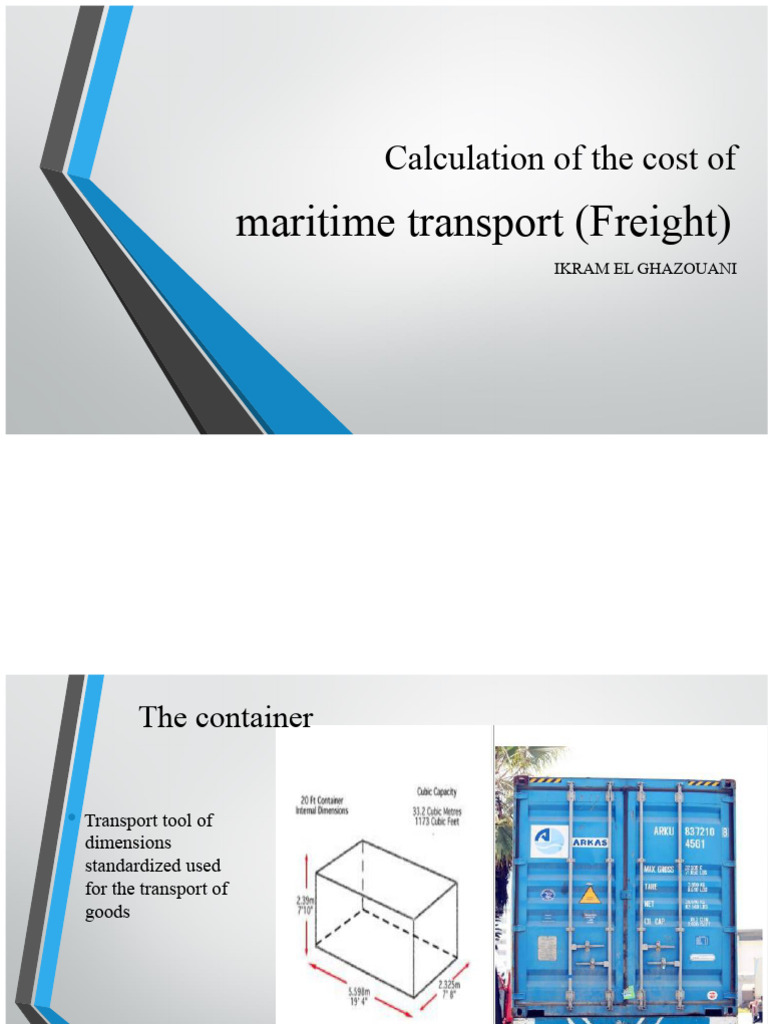 Maritime Transport Cost Calculation Guide | PDF | Containerization | Cargo