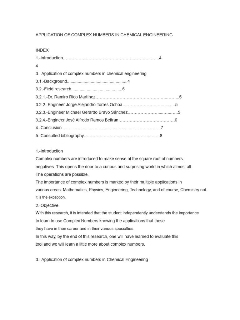 Application of Complex Numbers in Engineering | PDF | Numbers | Complex ...