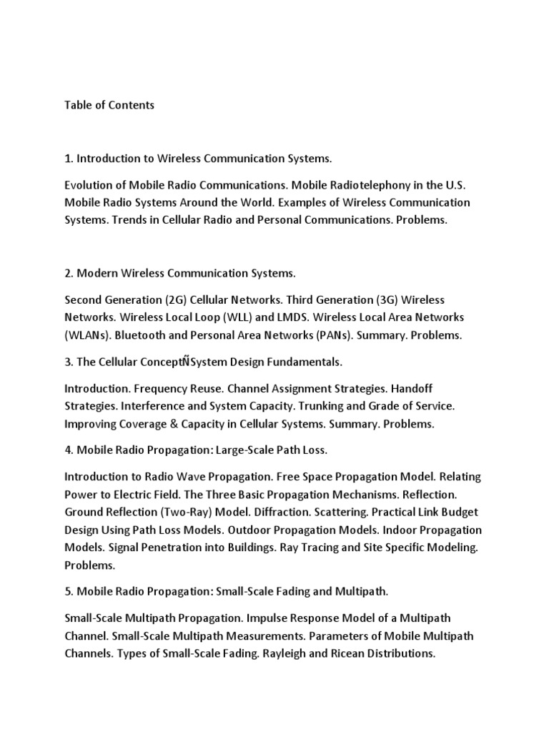 Overview of Wireless Communication Systems | PDF | Cellular Network | Radio