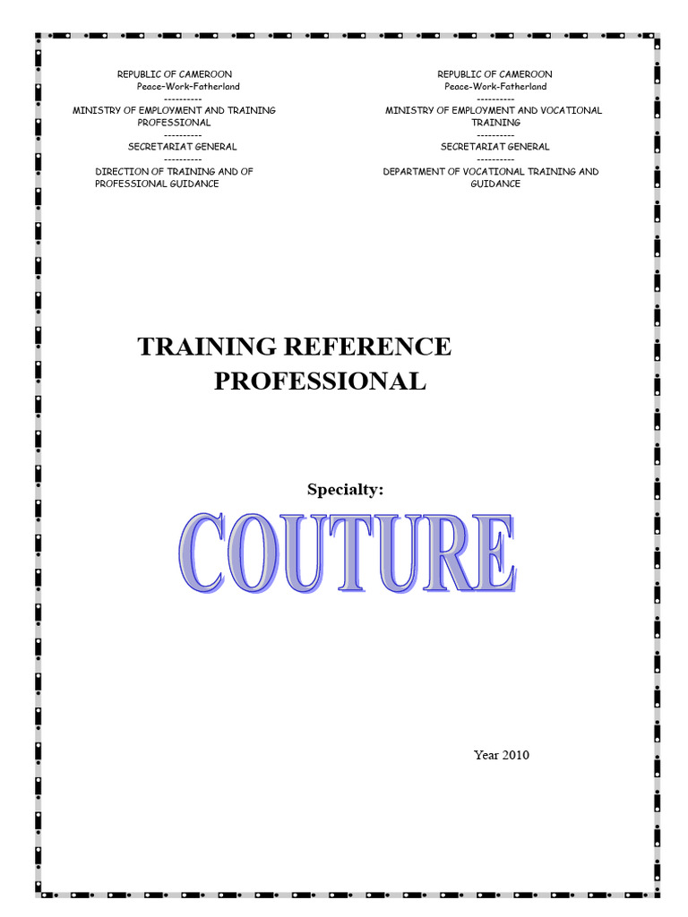 Cameroon Sewing Training Program Guide | PDF | Diploma | Professional ...